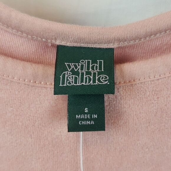 Wild Fable Women's Small Pink Velour Sports Bra - Picture 2 of 7